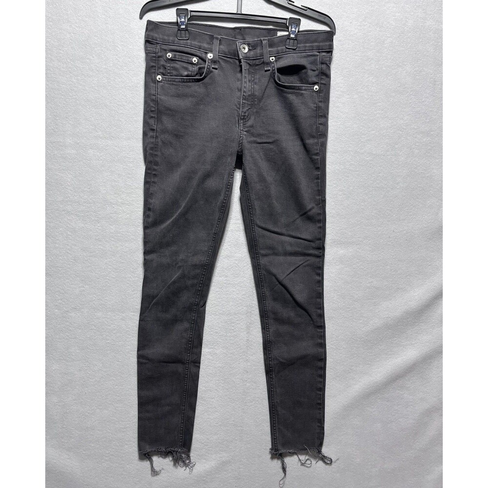 Rag & Bone womens premium jeans 'high rise ankle skinny' raw hem sz 29